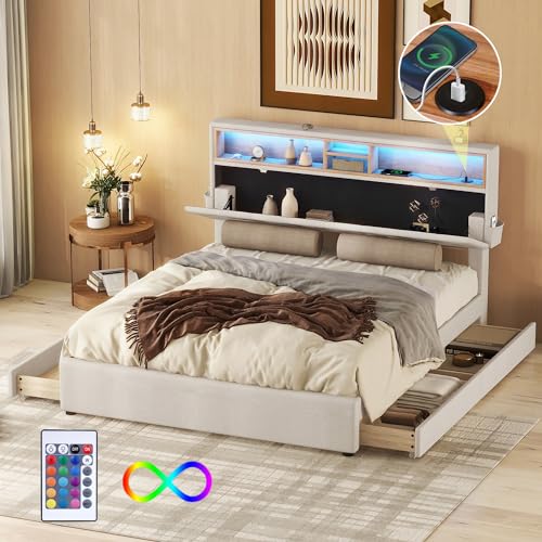 Taoplay Komplettes Bett- und Matratzen-Set mit Memory-Schaum für erholsamen Schlaf, Antique Gray von Taoplay