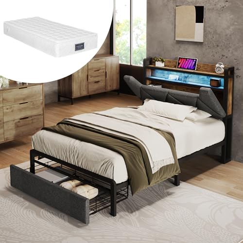 Taoplay Komplettes Bett- und Matratzen-Set mit Memory-Schaum für erholsamen Schlaf, Grey Taoplay Komplettes Bett- und Matratzen-Set mit Memory-Schaum für erholsamen Schlaf, Grey von Taoplay