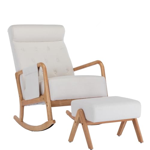 Taoplay Schaukelstuhl mit Liegefunktion – Schaukelsessel Rocking Chair für Wohnzimmer & Schlafzimmer, Beige Taoplay Schaukelstuhl mit Liegefunktion – Schaukelsessel Rocking Chair für Wohnzimmer & Schlafzimmer, Beige von Taoplay
