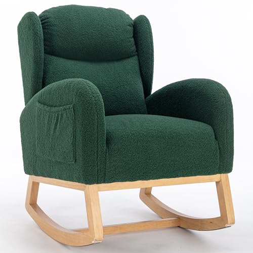Taoplay Schaukelstuhl mit Liegefunktion – Schaukelsessel Rocking Chair für Wohnzimmer & Schlafzimmer, Grasgrün von Taoplay