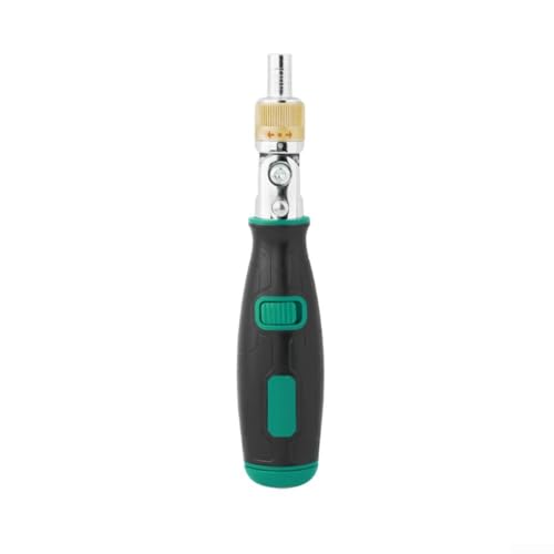 10-in-1 Multi-Winkel-Haushalts-Ratschen-Schraubendreher, Multi-präzises Reparaturwerkzeug-Set, magnetische Schraubendreher-Bits, für Möbel, Elektronik, Autos, Fahrräder (grün) von Taotalhomy