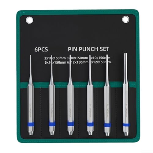 2–8 mm Rollstift-Entferner, robuster Meißel-Handkegelstanzer, für Uhren-Reparatur, Maschinenwartung, für Formenherstellung (6 Stück) von Taotalhomy