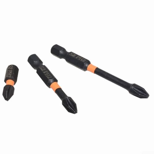25 mm PH2 Schraubendreher-Bit mit magnetischer Spitze für sichere Befestigung für elektrische und manuelle Verwendung (25 mm) von Taotalhomy