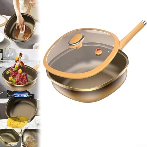 30,5 cm Kochtopf mit Deckel, Antihaftbeschichtung, inklusive Dampfkorb, zum Braten, Braten, Schmoren, Mehrzweck-Küchen-Kochgeschirr (Titan-Bratpfanne) von Taotalhomy