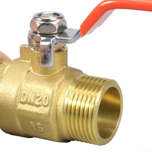 30,5 cm Messing-Kugelhahn mit Außengewinde, entwickelt für zuverlässige Rohrverbindungen und einfache Einrichtung (1,9 cm) von Taotalhomy