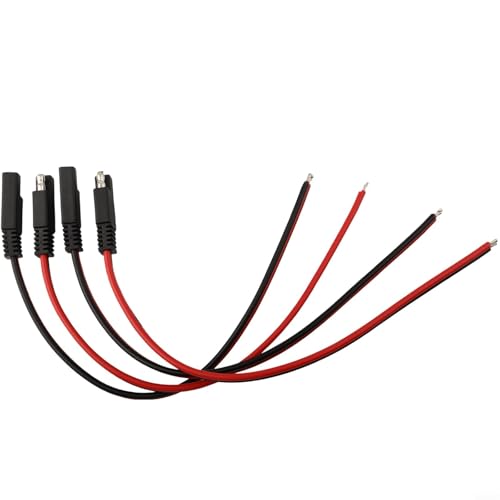 4 Stück 14 AWG Verlängerungskabel mit SAE-Stecker für Wohnmobil, für Automobil- und Marine-Nutzung von Taotalhomy