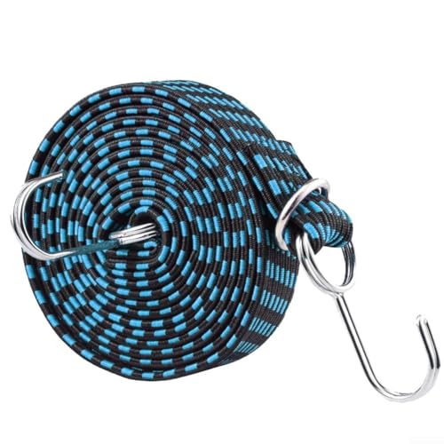 4M Spannseil für Motorräder mit starker Metallschnalle für zuverlässige Ladungssicherheit (schwarz und blau) von Taotalhomy