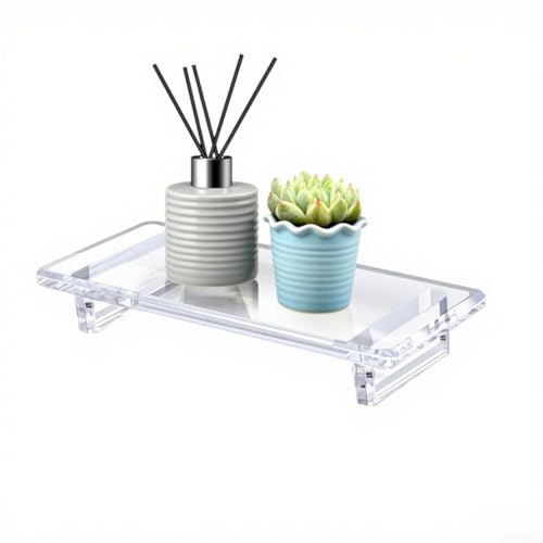 Acryl-Arbeitsplatten-Tablett, Seifenschale, Parfümhalter, Kosmetik-Organizer, glatte Kanten, handgeschliffene Ecken (einzeln geladen) von Taotalhomy