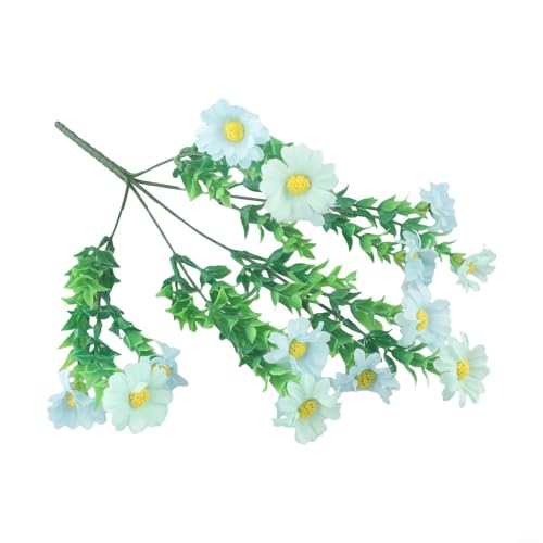 Atemberaubendes künstliches Gänseblümchen-Arrangement mit 15 Köpfen, erhöht mühelos Ihre Hochzeits- oder Party-Atmosphäre (blau) von Taotalhomy