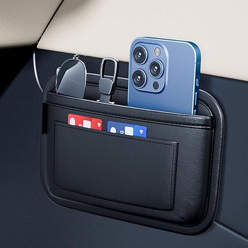 Aufbewahrungstasche aus Leder zum Aufhängen, für Autotür, Mehrzweck-Taschenhalter, hält wichtige Dinge griffbereit, einfache Installation Aufbewahrungstasche aus Leder zum Aufhängen, für Autotür, Mehrzweck-Taschenhalter, hält wichtige Dinge griffbereit, einfache Installation von Taotalhomy