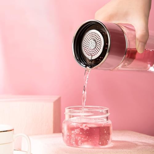 Doppelwandige Tee-Brühtasse, Teetrenn-Glasbecher, mehrere Kapazitätsoptionen, für den täglichen Teetrinken, für Zuhause, Büro (rot, 450 ml) von Taotalhomy