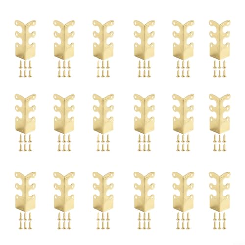 Eckenschutz, Metall, für Fußleisten, für den Einsatz in Wohn- und Gewerbeumgebungen, 6 Stück, goldfarben, 18 Stück Eckenschutz, Metall, für Fußleisten, für den Einsatz in Wohn- und Gewerbeumgebungen, 6 Stück, goldfarben, 18 Stück von Taotalhomy