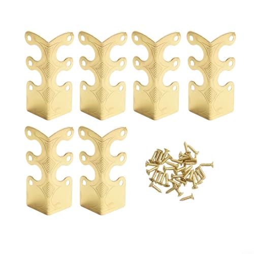 Eckenschutz, Metall, für Fußleisten, für den Einsatz in Wohn- und Gewerbeumgebungen, 6 Stück, goldfarben, 6 Stück Eckenschutz, Metall, für Fußleisten, für den Einsatz in Wohn- und Gewerbeumgebungen, 6 Stück, goldfarben, 6 Stück von Taotalhomy