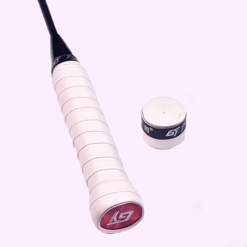 Griffband für Schläger 110cm Rutschfester Handkleber für Tennis, Badminton, Squash (weiß) von Taotalhomy