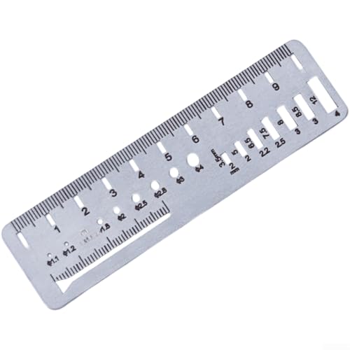 Instrumenten-Messlineal, Schrauben-Kirschner-Drahtbohrer-Messgerät, mit Multi-Size-Kompatibilität, orthopädisches 10-cm-Messwerkzeug, 11,0 x 3,0 cm von Taotalhomy