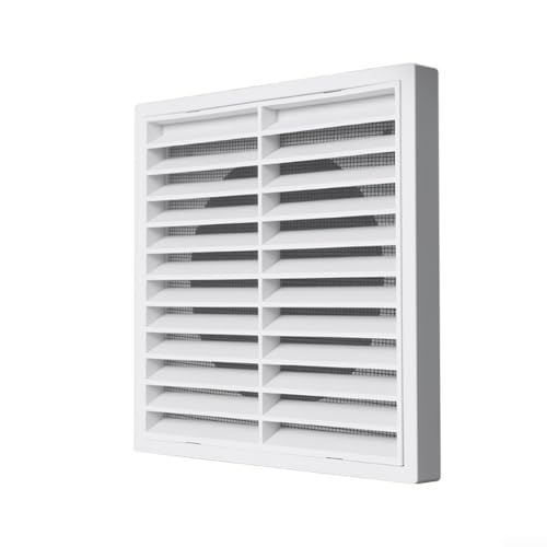 Lüftungsgitter aus ABS-Kunststoff, zweilagig, mit Netz, für zentrale Klimaanlagen, für Wände, Dachböden, Garagen (200 mm) von Taotalhomy