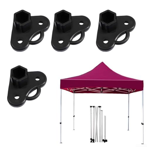 Pavillon-Fußhalterungen aus Kunststoff, mit aufschiebbarem Design, passend für 21 x 21 mm Rohr, 4 Stück, für Pop-Up-Zeltüberdachung von Taotalhomy