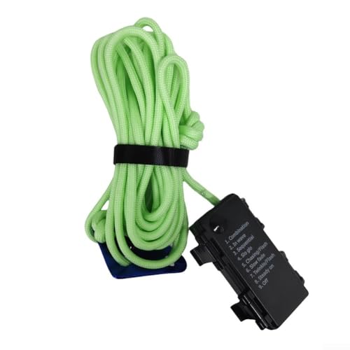 Robustes LED-Windseil (300 cm) perfekter Begleiter für Camping-Abenteuer mit acht umschaltbaren Modi (300 cm hellgrün) von Taotalhomy