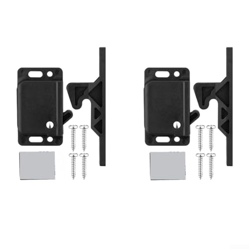 Schnappschloss Türschloss für Campingschränke und Schubladen, inklusive 8 Schrauben, entworfen für sicheren Schiebetüreinsatz (1 Schraube mit Kleber) von Taotalhomy