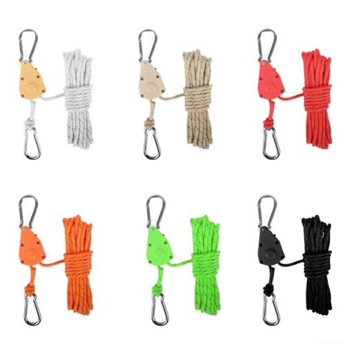 Sicher verstellbar für Zeltseilaufhänger mit Karabiner, perfekt für Outdoor-Abenteuer (rot) von Taotalhomy