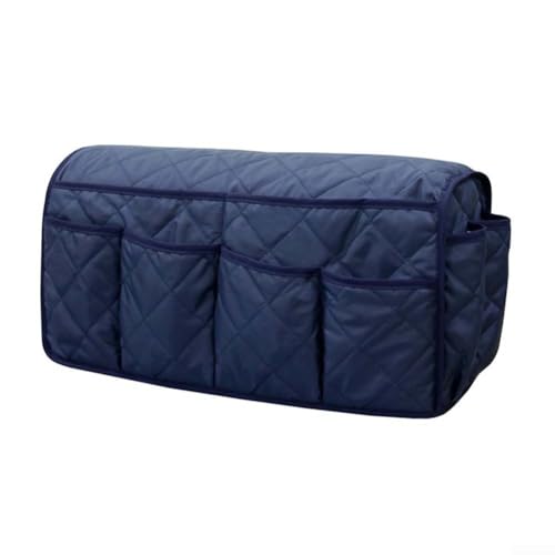 Sofa-Fernbedienungshalter, rutschfester Couch-Armlehnen-Organizer mit mehreren Taschen, wasserdichte hängende Aufbewahrungstasche für Handy, Tablet, Notizblock (Marineblau) von Taotalhomy