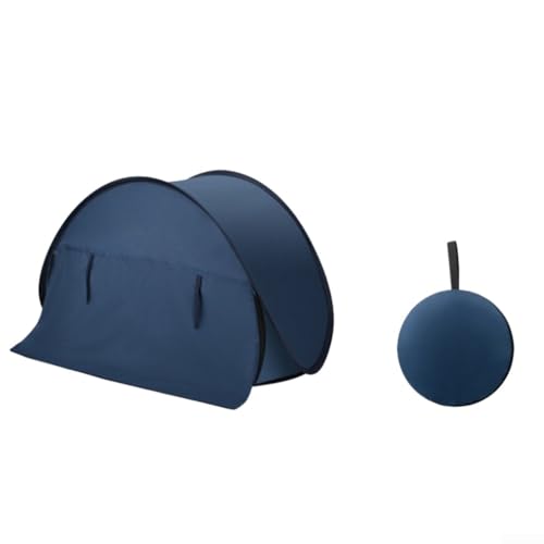 Tragbares Strand-Kopfstützen-Schattenzelt, wasserdichtes Sonnendach, UPF 50+ Schutz, verstellbare Winkelstütze, kompakte Tragetasche, für bequemes Entspannen am Strand (B-With door curtain) von Taotalhomy