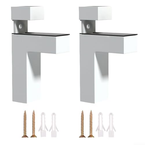 Verstellbare Glasregalhalterungen, Zinklegierung, Wandhalterungsklemmen, für Glasregale, Höhe und Winkel, Feinabstimmung, sichere Stütz-Hardware (D) von Taotalhomy