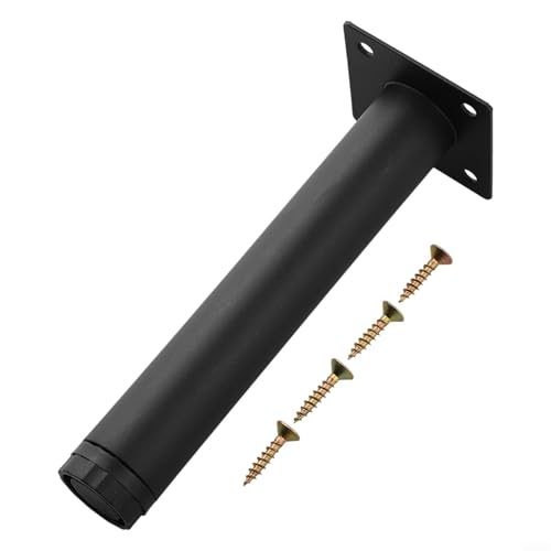 Verstellbare kaltgewalzte Stahlbeine für Möbel, zuverlässige Unterstützung für Sofas, Betten und TV-Schränke (14,5 cm, schwarz) von Taotalhomy