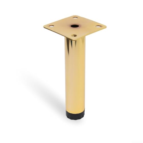 Verstellbare kaltgewalzte Stahlbeine für Möbel, zuverlässige Unterstützung für Sofas, Betten und TV-Schränke (9,5 cm Gold) von Taotalhomy
