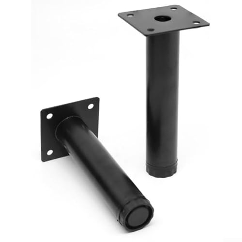 Verstellbare kaltgewalzte Stahlbeine für Möbel, zuverlässige Unterstützung für Sofas, Betten und TV-Schränke (9,5 cm schwarz) von Taotalhomy
