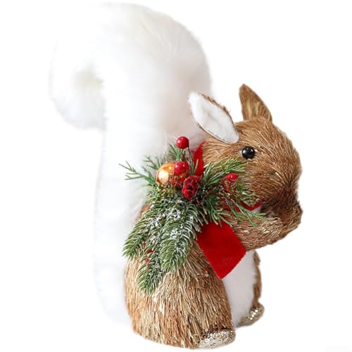 Weihnachtsdeko Schaumstoffornamente, Fuchs, Eichhörnchen, Rentierfiguren, für Baum, Haus, Fenster, Regale, leicht, festliche Urlaubsdekoration (B) von Taotalhomy
