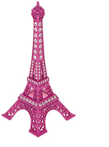 Taotenish Eiffelturm Figur Metall Paris Eiffelturm Figur Statue als Schmuckständer Halter Vintage Modell Dekor - Rose Red von Taotenish