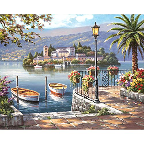 Taoyoou DIY 5D Diamant Malerei Voll Set Baumhausboot Diamant Painting Erwachsene Kinder Full Kristall Strass Stickerei Kreuzstich Diamond Gemälde Leinwand Kunst Handwerk Home Wand Dekor 50x70cm D1074 von Taoyoou