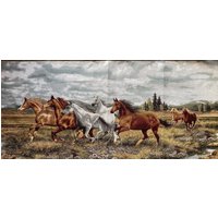 Hinten Pferd Gobelin/Weißes Gewebtes Laufpferd Gewebte Polster Wandbehang Vintage Pferde Design Hinten Pferd Gobelin/Weißes Gewebtes Laufpferd Gewebte Polster Wandbehang Vintage Pferde Design von TapestryArtStore