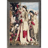 Mädchen Blumen Pflücken-Mittelalter Wandbehang Gobelin-Wandbehang-Mittelalter Mädchen Blumen Pflücken-Mittelalter Wandbehang Gobelin-Wandbehang-Mittelalter von TapestryArtStore