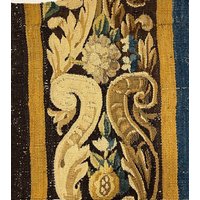 17 Jahrhundert Brüsseler Wandteppich Bordürenfragment | Für Kissen von TapestrySourcecom