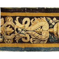 17. Jahrhundert Brüssel Wandteppich Randfragment | Für Kissen von TapestrySourcecom