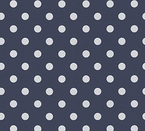 Thomas Vliestapete Dots Punkte 10,05 m x 0,53 m blau/weiss TLT025 von Tapete-Living.de