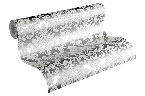 Thomas Vliestapete mit Ornamenten Tapete neo barock 10,05 m x 0,53 m weiß silberfarben weiß Made in Germany TLT002 Thomas Vliestapete mit Ornamenten Tapete neo barock 10,05 m x 0,53 m weiß silberfarben weiß Made in Germany TLT002 von Tapete-Living.de