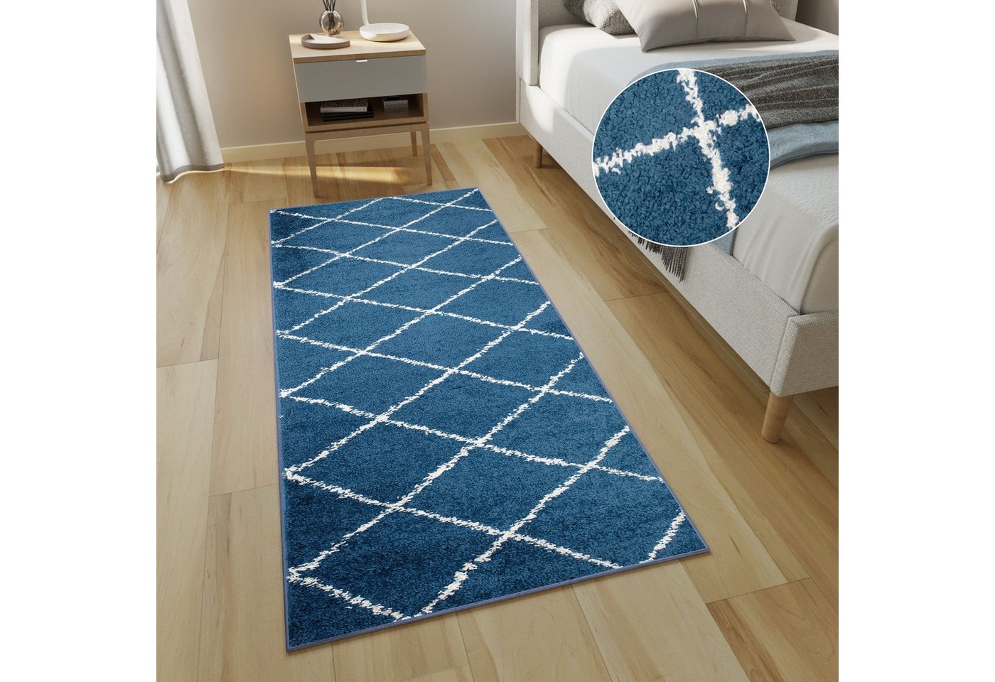 Hochflor-Läufer DELHI, Tapiso, rechteckig, Höhe: 30 mm, Wohnzimmer, Schlafzimmer, Shaggy von Tapiso