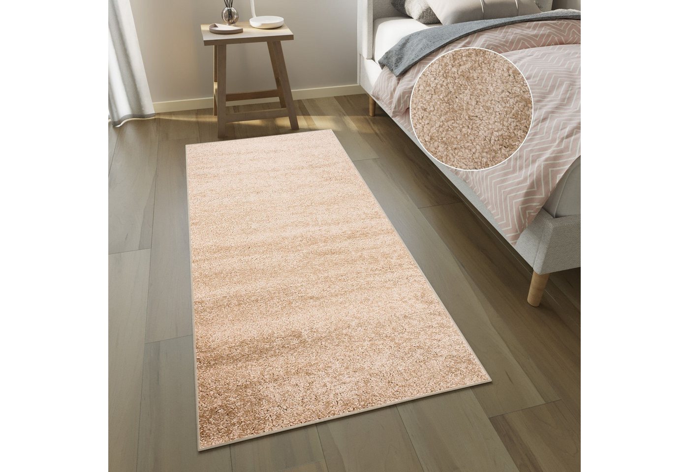 Hochflor-Läufer DELHI, Tapiso, rechteckig, Höhe: 30 mm, Wohnzimmer, Schlafzimmer, Shaggy von Tapiso