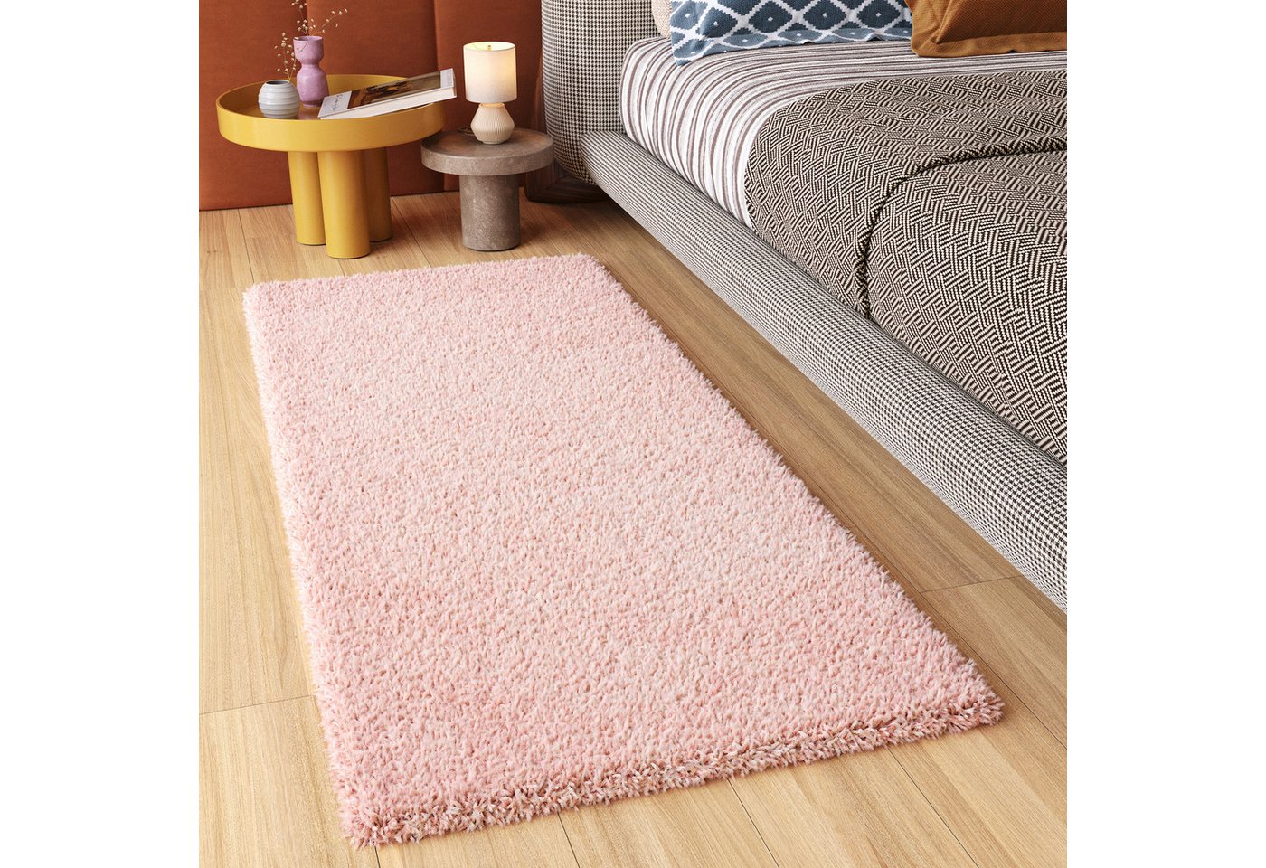 Hochflor-Läufer ESSENCE, Tapiso, rechteckig, Höhe: 40 mm, Wohnzimmer, Schlafzimmer, Shaggy von Tapiso