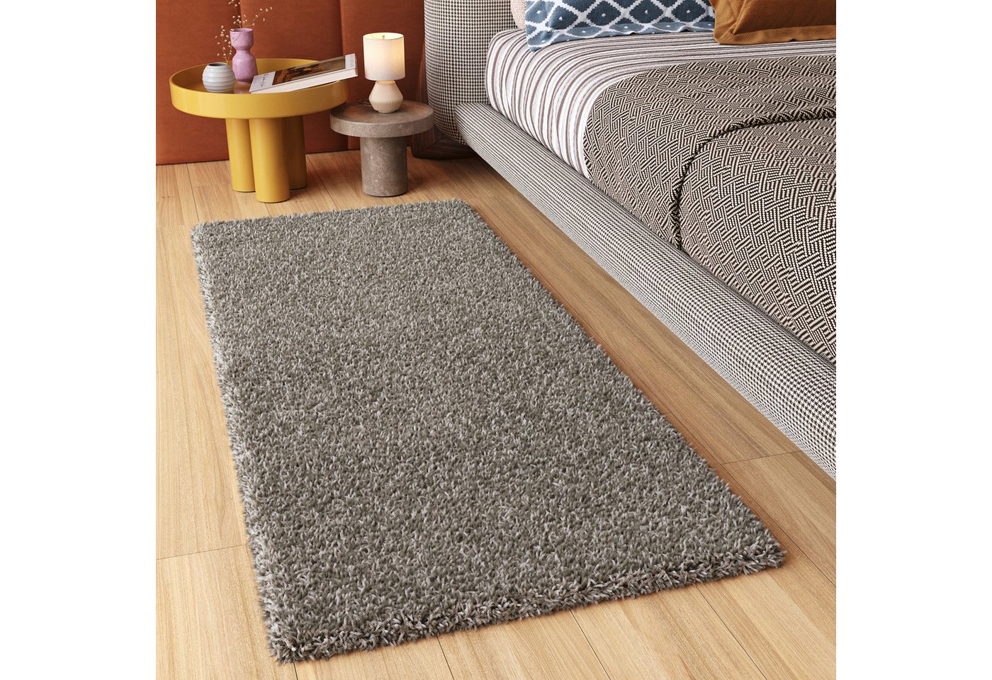 Hochflor-Läufer ESSENCE, Tapiso, rechteckig, Höhe: 40 mm, Wohnzimmer, Schlafzimmer, Shaggy von Tapiso