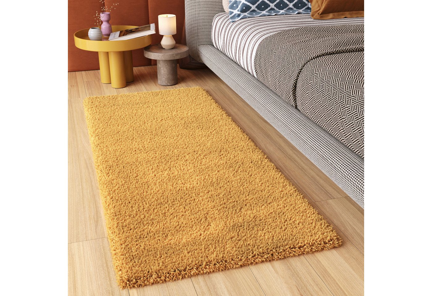 Hochflor-Läufer ESSENCE, Tapiso, rechteckig, Höhe: 40 mm, Wohnzimmer, Schlafzimmer, Shaggy von Tapiso