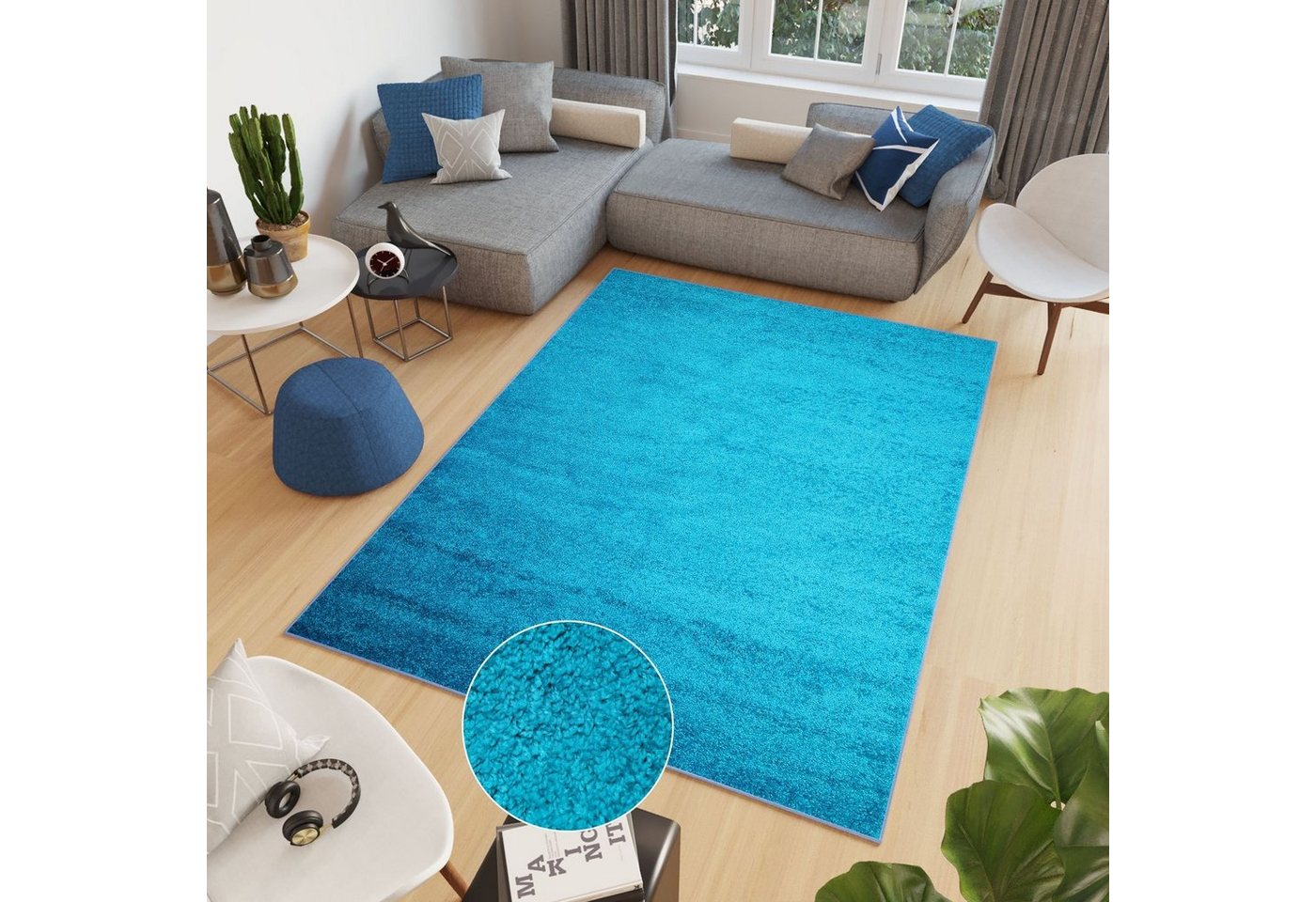 Hochflor-Teppich DELHI, Tapiso, rechteckig, Höhe: 30 mm, Wohnzimmer, Schlafzimmer, Hochflor von Tapiso