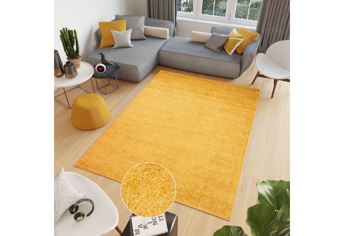 Hochflor-Teppich DELHI, Tapiso, rechteckig, Höhe: 30 mm, Wohnzimmer, Schlafzimmer, Hochflor von Tapiso