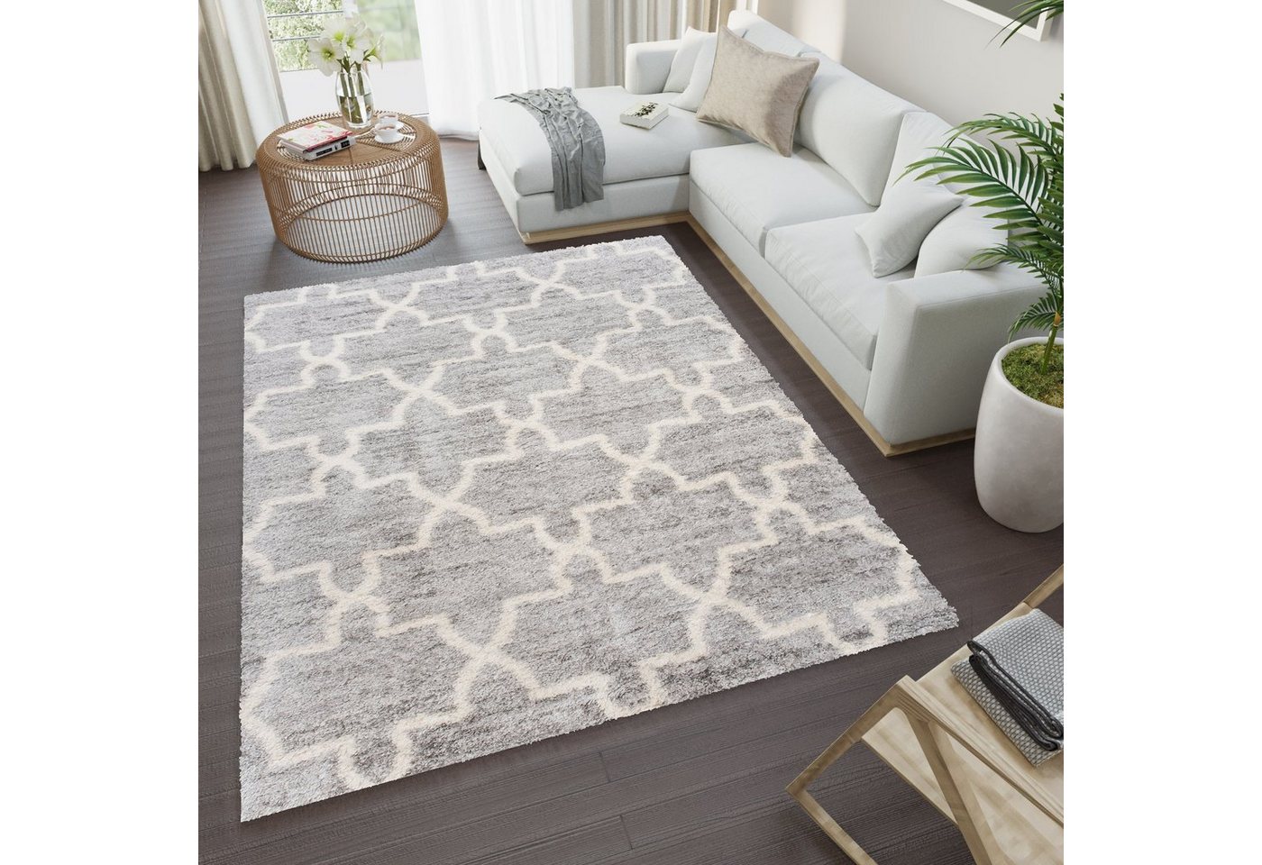 Hochflor-Teppich VERSAY, Tapiso, rechteckig, Höhe: 30 mm, Wohnzimmer, Schlafzimmer, Hochflor von Tapiso