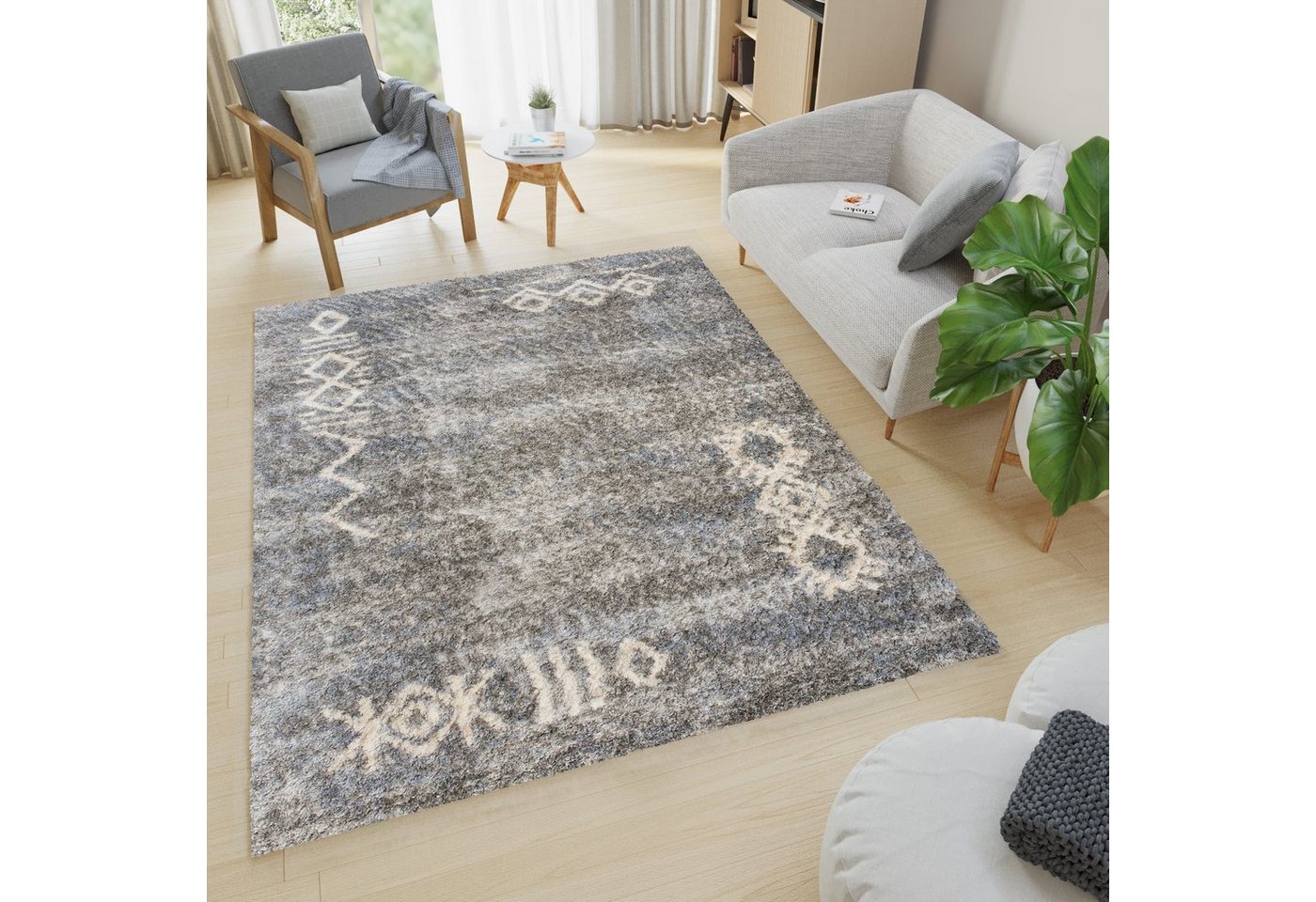 Hochflor-Teppich VERSAY, Tapiso, rechteckig, Höhe: 30 mm, Wohnzimmer, Schlafzimmer, Hochflor von Tapiso