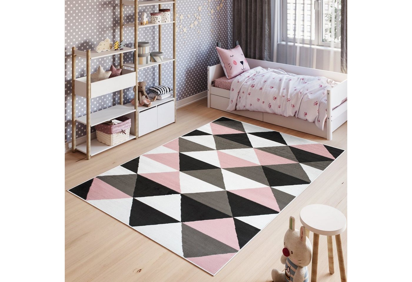 Kinderteppich PINKY, Tapiso, rechteckig, Höhe: 8 mm, Kinderzimmer, Kurzflor, Design von Tapiso