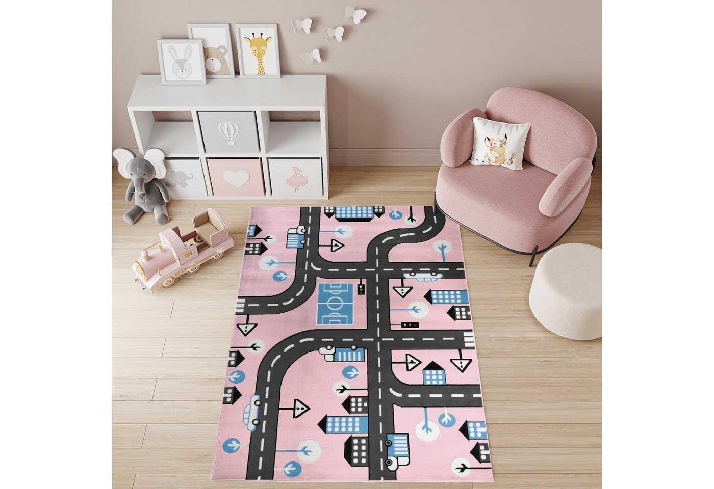 Kinderteppich PINKY, Tapiso, rechteckig, Höhe: 8 mm, Kinderzimmer, Kurzflor, Design von Tapiso